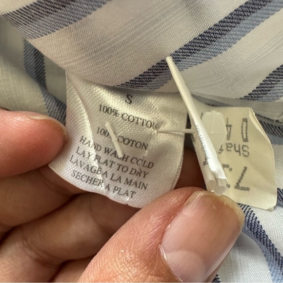 Brochu Walker Vada Blue Striped Button DownShirt  Top size Small - Picture 12 of 12